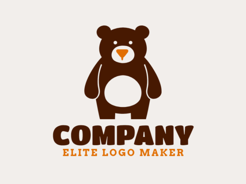 Um design de logotipo adorável apresentando um urso marrom, ideal para marcas que procuram uma imagem amigável e acessível.