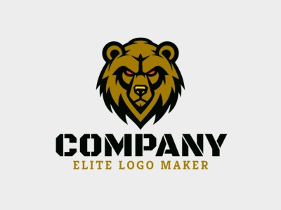 An abstract logo portraying a brown bear, symbolizing strength and resilience with a touch of warmth.