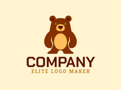 A playful logo featuring a brown bear shape, perfect for a child-centric brand.