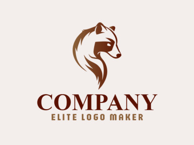 An abstract logo depicting a brown bear, blending modern design elements with a strong, earthy brown palette for a bold and memorable visual identity.