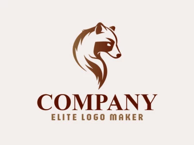 Un logotipo abstracto que representa un oso marrón, combinando elementos de diseño moderno con una paleta marrón terrosa y fuerte para una identidad visual memorable.