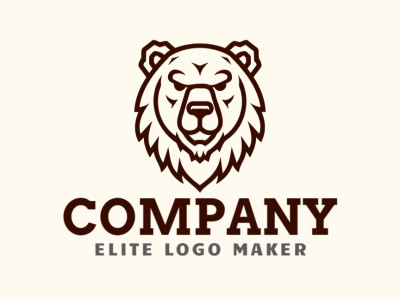 Un logotipo abstracto e inspirador de oso marrón, elaborado con calidad, convirtiéndolo en una plantilla de logotipo ideal.