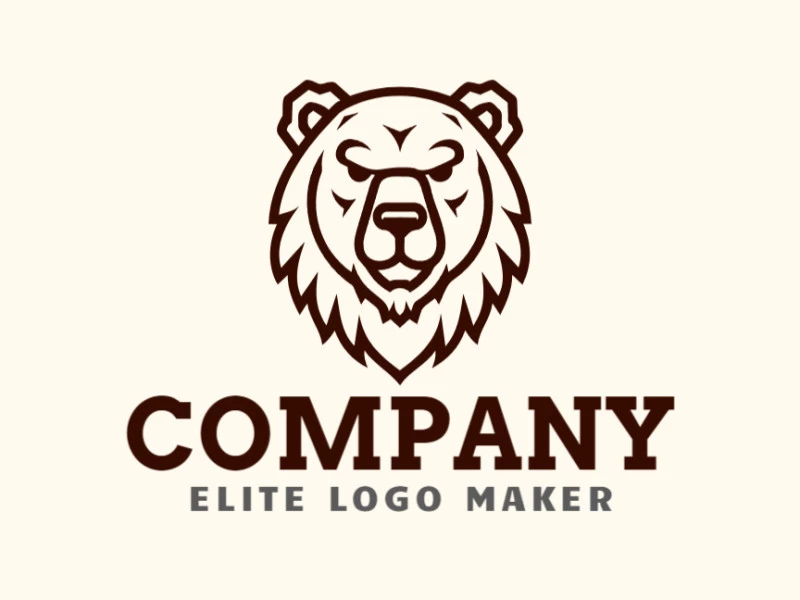 An inspiring abstract brown bear logo, crafted with quality, making it an ideal logo template.