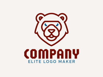 An attractive minimalist illustration of a brown bear head, perfect for a creative and engaging company.