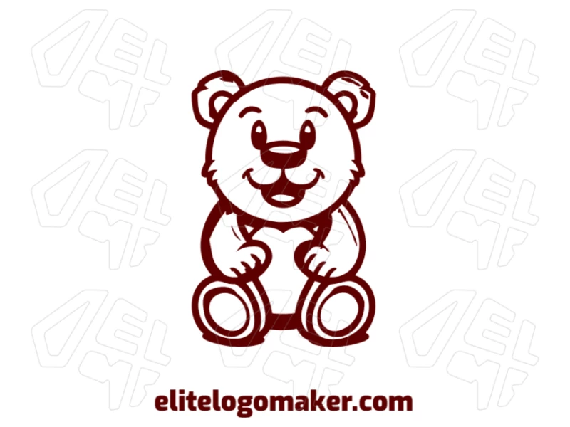 A brown bear with a creative design, combining bold elements for a flashy and eye-catching appearance.