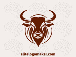 Create a memorable logo for your business in the shape of a bull with animal style and creative design.