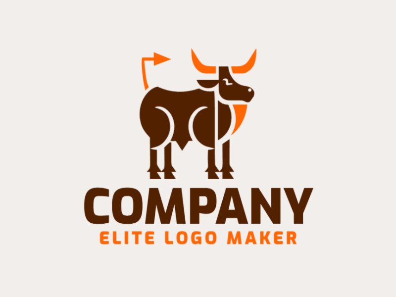 An abstract logo featuring a bull design, blending sophistication with creativity.