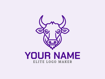 Un logotipo monolineal que presenta un toro, único y elegante, diseñado para destacar y ser apropiado.
