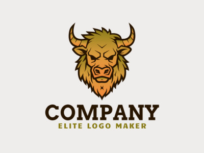 El diseño del logo presenta un toro moderno en un degradado de marrón, naranja y amarillo, que encarna un concepto excelente y contemporáneo.