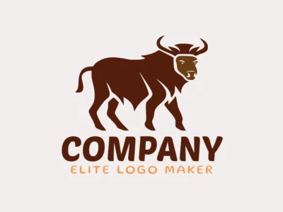 Create your online logo in the shape of a bull with customizable colors and mascot style.