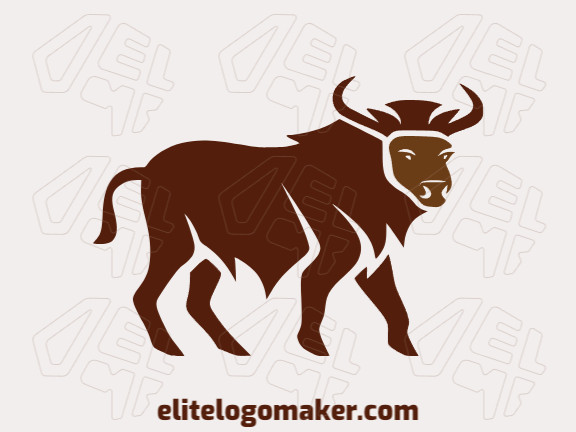 Crie seu logotipo online com a forma de um touro com cores customizáveis e estilo mascote.