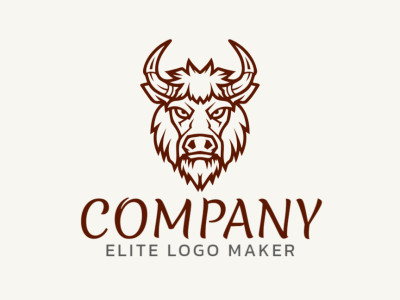 Un diseño de logotipo abstracto que presenta una cabeza de toro, combinando elegancia y calidad para un diseño destacado.