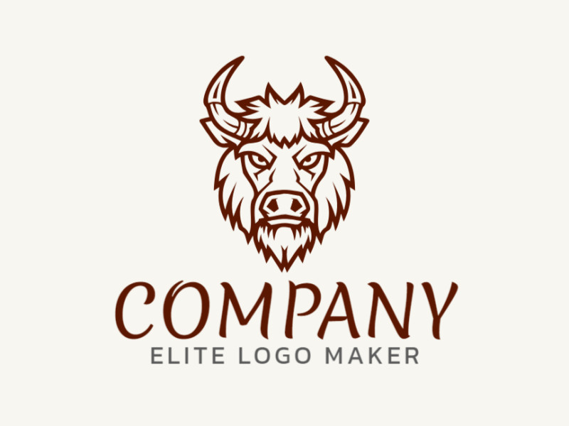 An abstract logo design featuring a bull head, combining elegance and quality for a standout design.