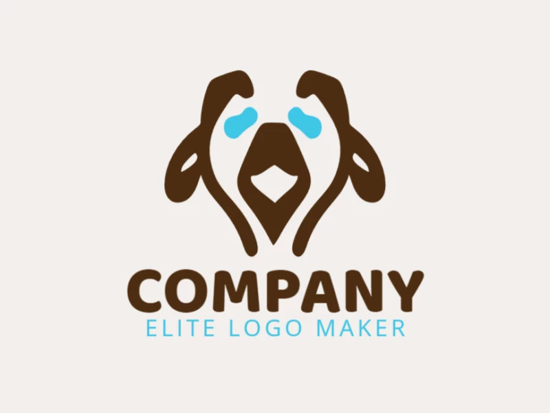 Logotipo moderno en forma de un buldog con diseño profesional y estilo abstracto.