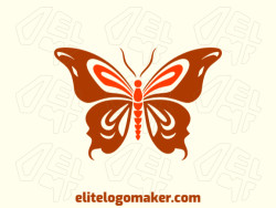 Ideal logo for different businesses in the shape of a butterfly with an abstract style.