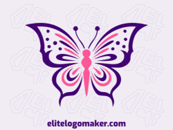 Modern logo in the shape of a butterfly with professional design and creative style.