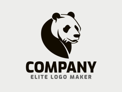 Logo design features a calm panda bear in an animal style, creating an eye-catching and flashy symbol perfect for any company.