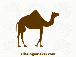 Create your online logo in the shape of a camel with customizable colors and abstract style.