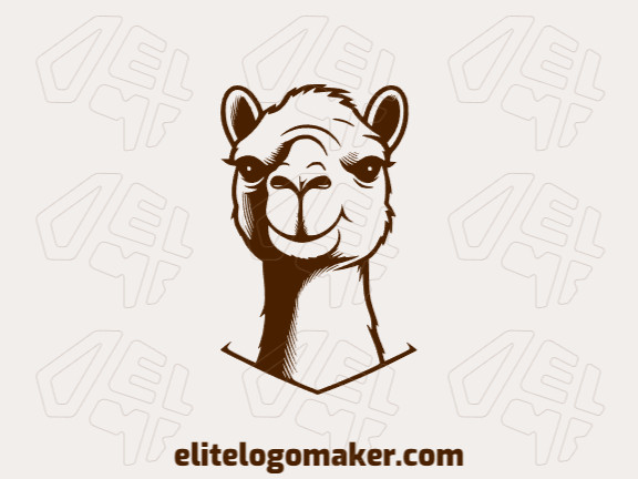 Professional logo in the shape of a camel with an illustrative style, the color used was brown.