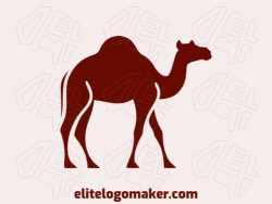 Create your online logo in the shape of a camel with customizable colors and a minimalist style.