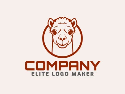 A creative camel head design in rich brown, a unique and imaginative choice for your logo.