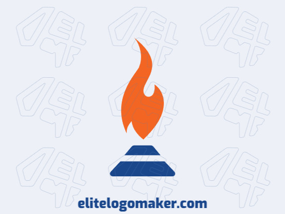 Memorable logo in the shape of a candle with a minimalist style, and customizable colors.