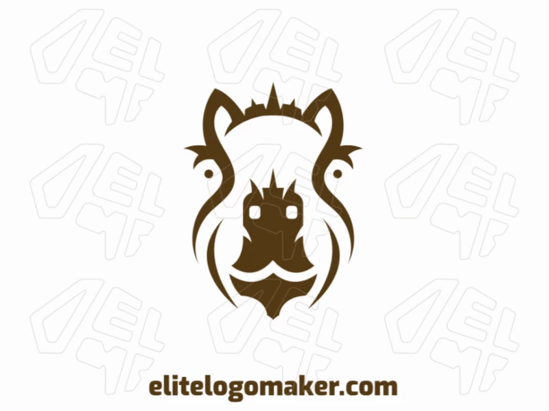 Logotipo de capivara criado por designer profissional, com aparência sofisticada e estilo contemporâneo e natural.