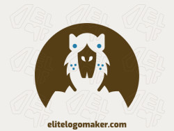 Circular logo with a refined design forming a capybara with blue and brown colors.