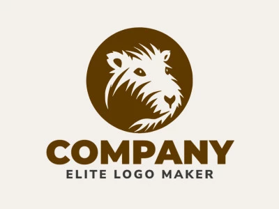 Introducing an animal-inspired logo in the shape of a capybara, symbolizing tranquility and harmony, with a warm brown color palette that adds a touch of natural elegance.