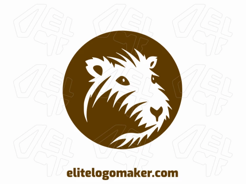 Design de logotipo de capivara estilizada, com aparência contemporânea e composição visual limpa e sofisticada.