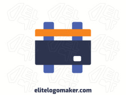 Vector logo in the shape of a card combined with a hashtag, with a minimalist style.