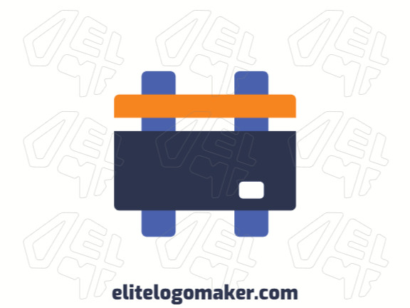 Logotipo vetorial com a forma de um cartão combinado com uma hashtag, com estilo minimalista.