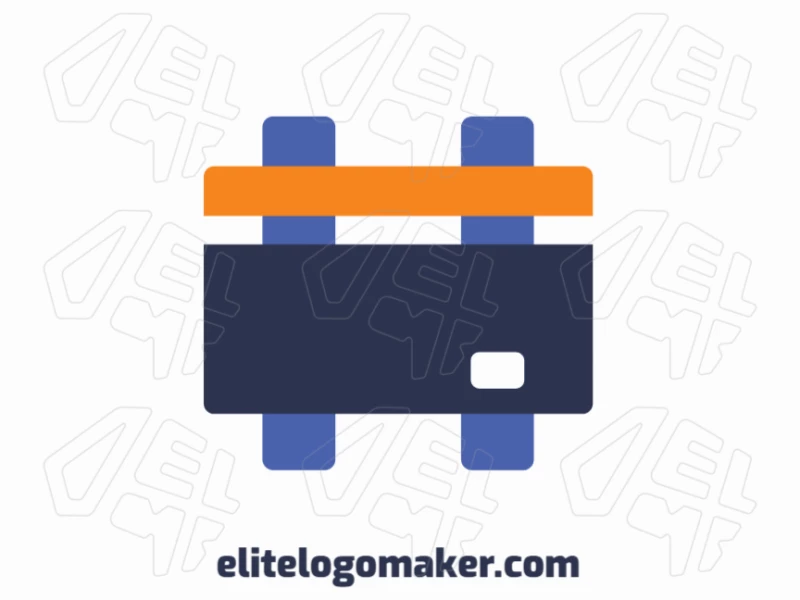 Vector logo in the shape of a card combined with a hashtag, with a minimalist style.