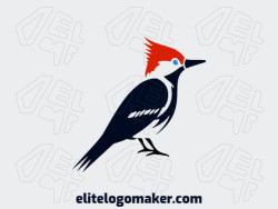 Logo in the shape of a cardinal with a blue color, this logo is ideal for different business areas.
