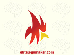 Crie seu logotipo online com a forma de um cardeal, com cores customizáveis e estilo gradiente.