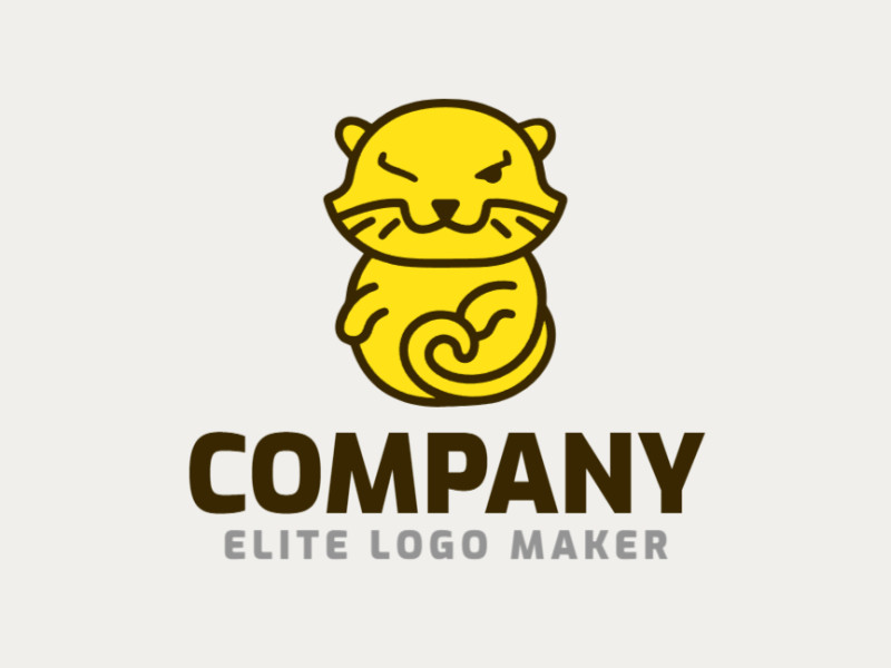 A charming mascot logo featuring a playful cat, designed to bring warmth and friendliness to your brand with its appealing and engaging character.