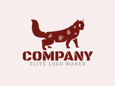 Modern logo in the shape of a cat combined with hashtags with professional design and minimalist style.