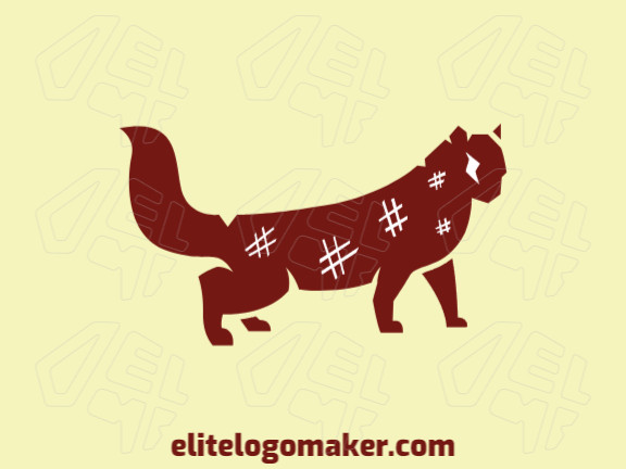Modern logo in the shape of a cat combined with hashtags with professional design and minimalist style.