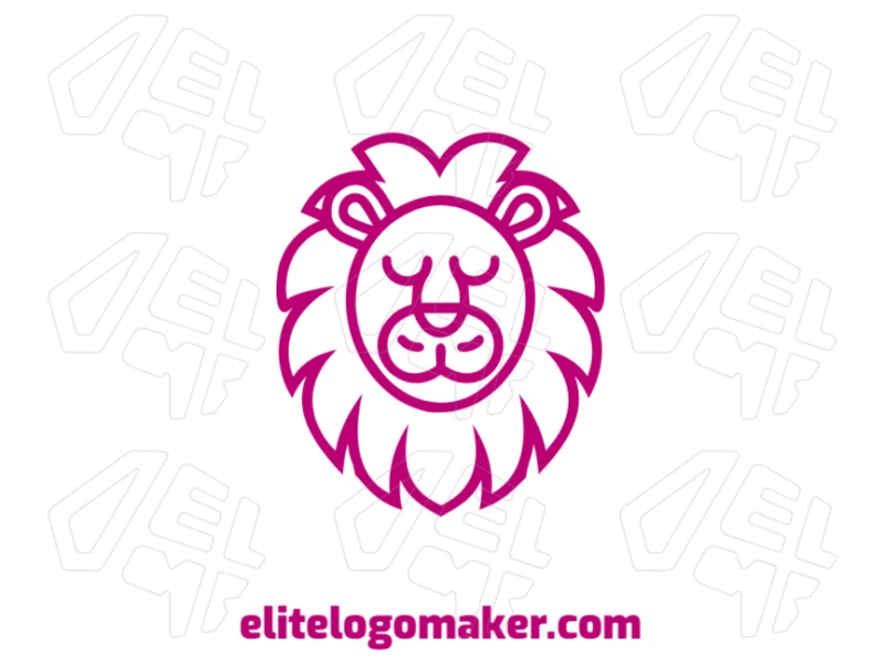 Generate a captivating logo with a symmetrical, child-like illustration of a lion, perfect for creative brand designs.