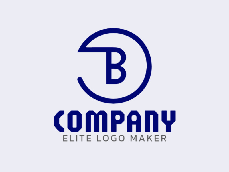 A simple logo design featuring a circular letter 'B', exuding timeless elegance.