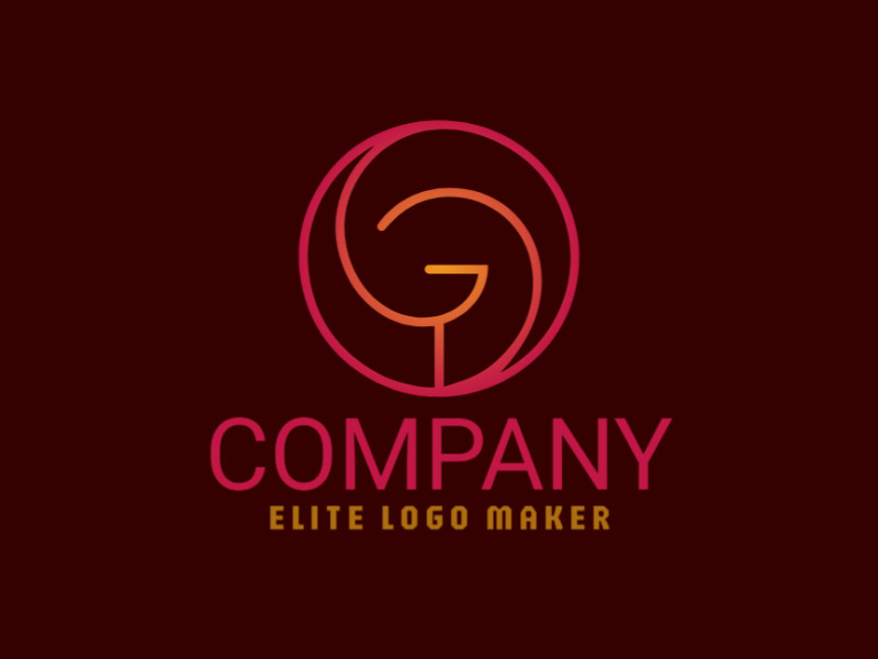 Un logotipo elegante de letra 'G' circular con un degradado vibrante de naranja y rojo, que representa dinamismo y pasión, perfecto para una identidad de marca audaz e impactante.