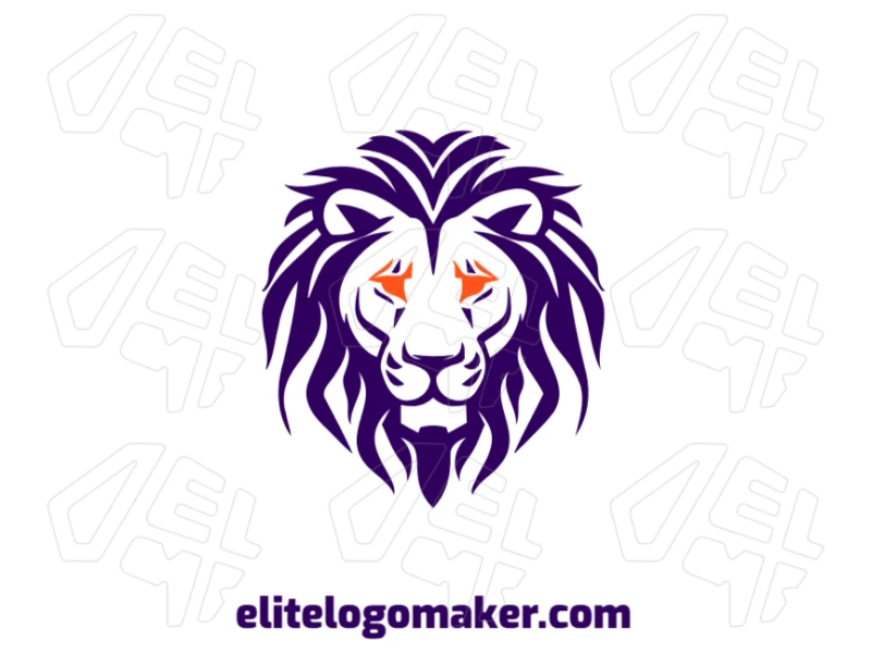 An elegant, abstract design of a clever lion, combining modern style with creative abstract features.
