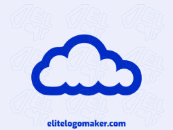Customizable logo in the shape of a cloud with creative design and minimalist style.