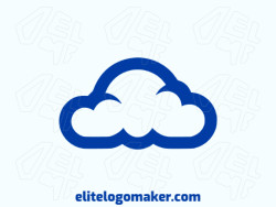 Logo with creative design, forming a cloud with minimalist style and customizable colors.