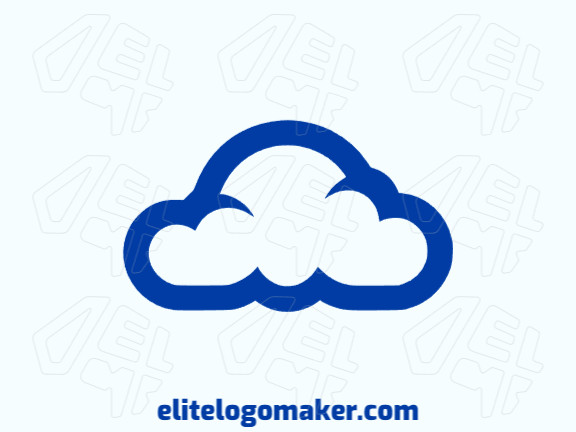Logotipo com design criativo formando uma nuvem com estilo minimalista e cores customizáveis.