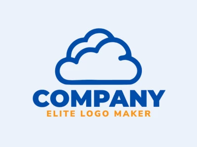 Logotipo moderno en forma de una nube con diseño profesional y estilo minimalista.