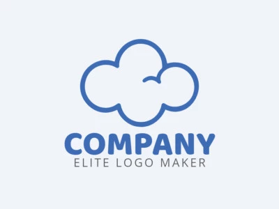 Crear su logotipo en línea con la forma de una nube con colores personalizables y estilo minimalista.