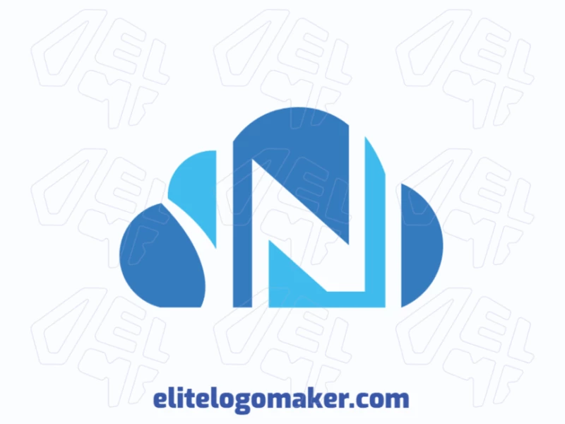 Artistic cloud logo with expressive strokes and refined composition.