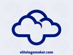 Professional logo in the shape of clouds with creative design and simple style.