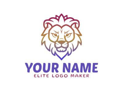 An inspiring logo featuring a colorful lion in gradient style, ideal for those seeking something different.
